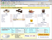 Click to view the final design for the Online Coffee Shop