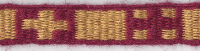 Mediaeval motifs in repp-effect weave